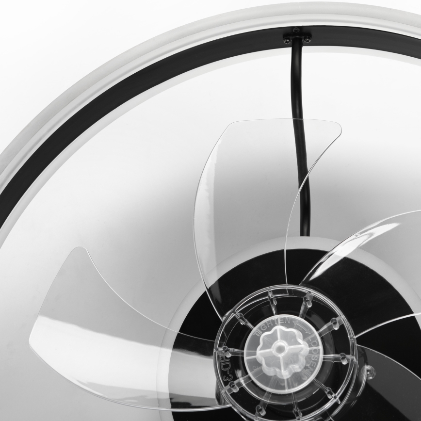 LED Dimbare plafondlamp met ventilator APOLLO LED/38W/230V zwart + afstandsbediening
