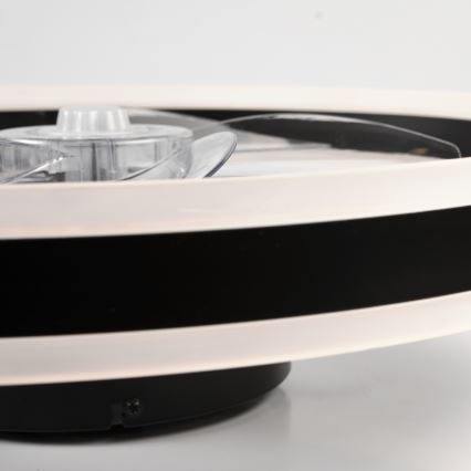LED Dimbare plafondlamp met ventilator APOLLO LED/38W/230V zwart + afstandsbediening