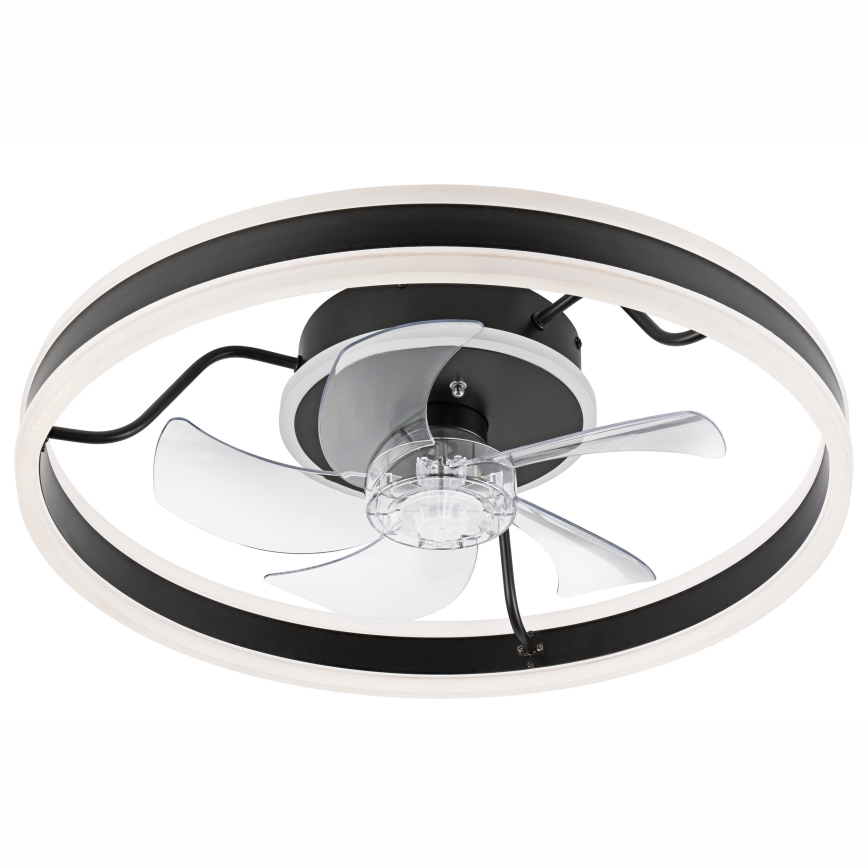 LED Dimbare plafondlamp met ventilator APOLLO LED/38W/230V zwart + afstandsbediening