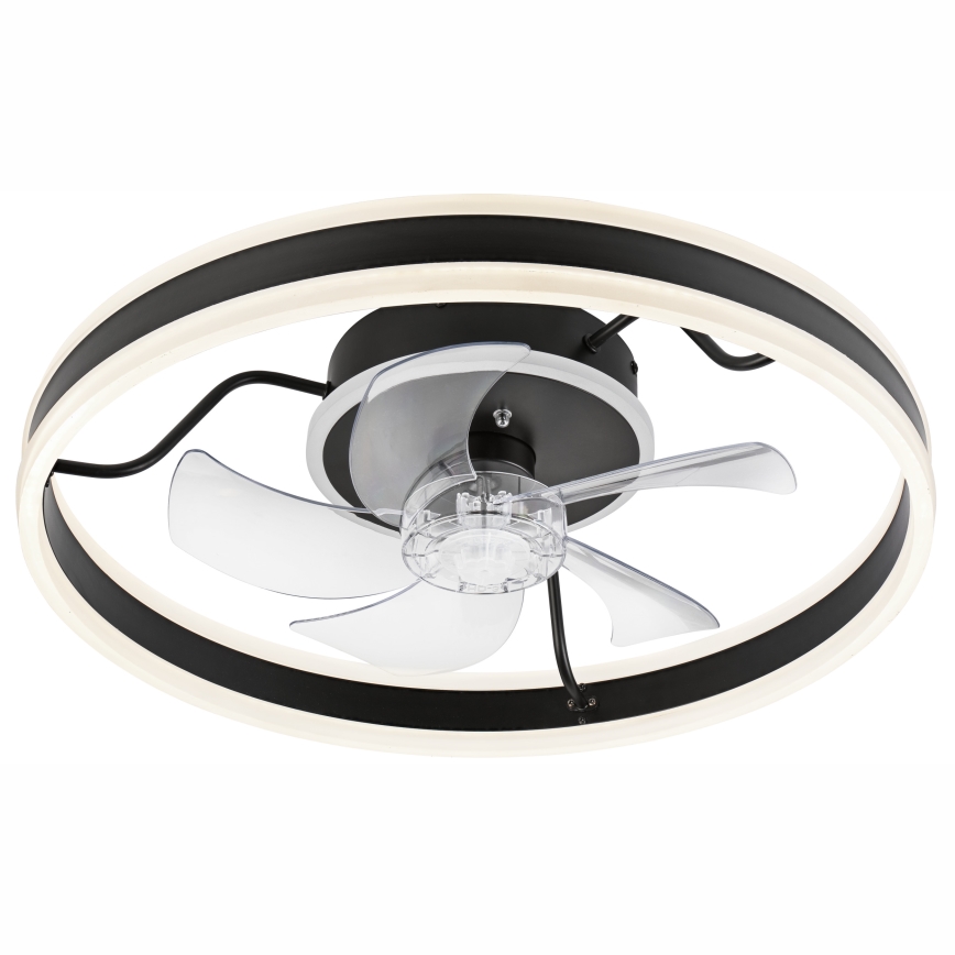 LED Dimbare plafondlamp met ventilator APOLLO LED/38W/230V zwart + afstandsbediening