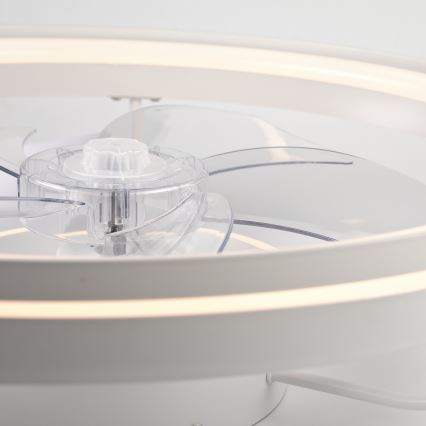 LED Dimbare plafondlamp met ventilator FARGO LED/37W/230V wit + afstandsbediening