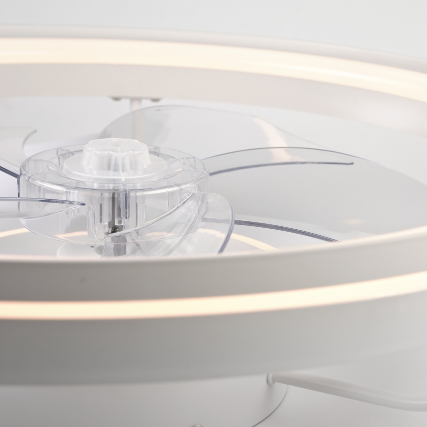 LED Dimbare plafondlamp met ventilator FARGO LED/37W/230V wit + afstandsbediening