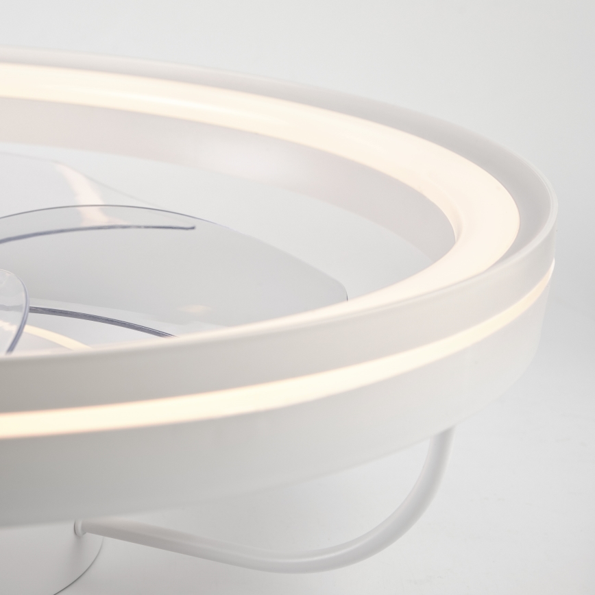 LED Dimbare plafondlamp met ventilator FARGO LED/37W/230V wit + afstandsbediening