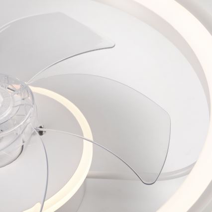LED Dimbare plafondlamp met ventilator FARGO LED/37W/230V wit + afstandsbediening