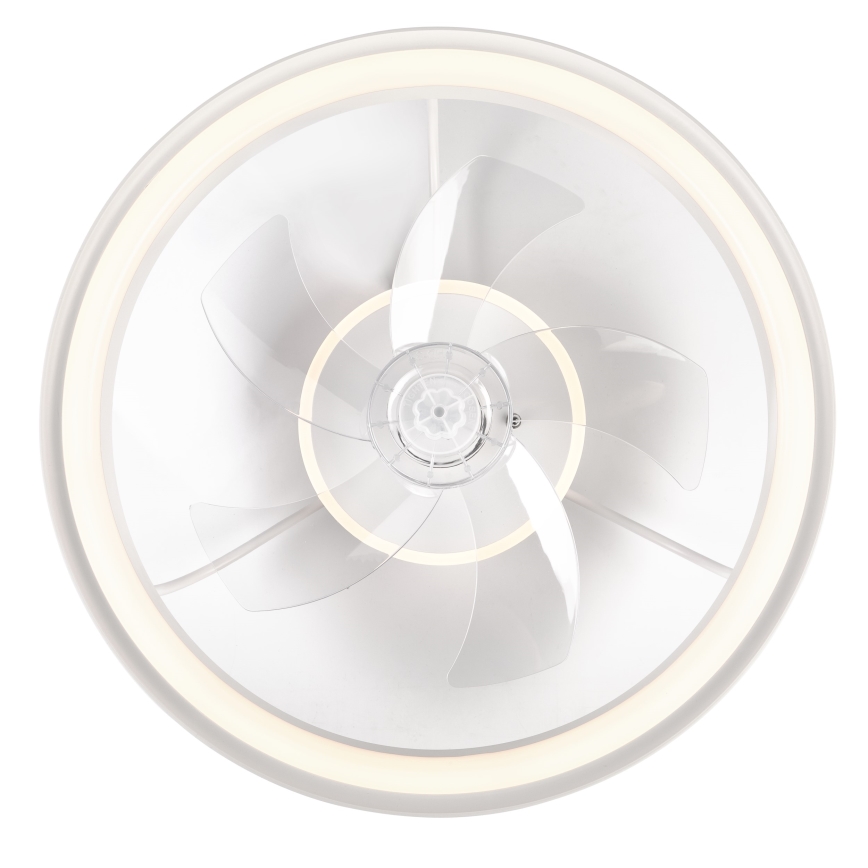 LED Dimbare plafondlamp met ventilator FARGO LED/37W/230V wit + afstandsbediening