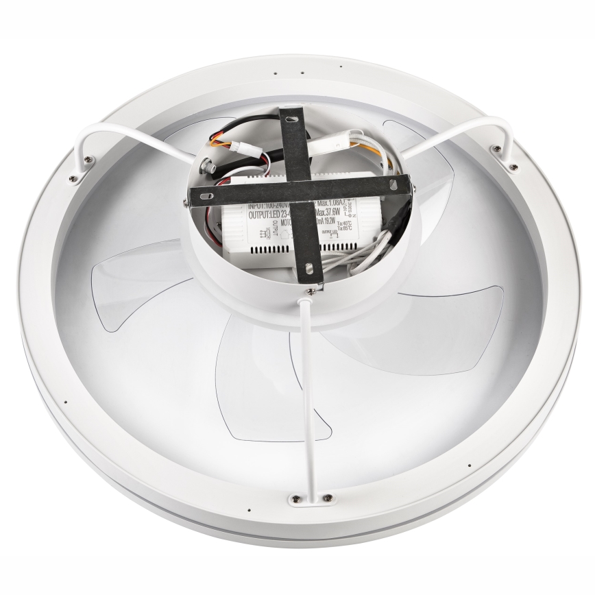 LED Dimbare plafondlamp met ventilator FARGO LED/37W/230V wit + afstandsbediening