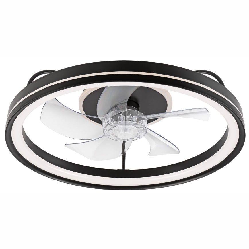 LED Dimbare plafondlamp met ventilator FARGO LED/37W/230V zwart + afstandsbediening