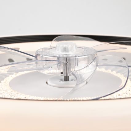 LED Dimbare plafondlamp met ventilator GEMMA LED/37W/230V wit + afstandsbediening