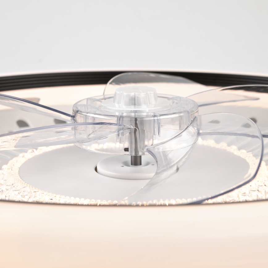 LED Dimbare plafondlamp met ventilator GEMMA LED/37W/230V wit + afstandsbediening