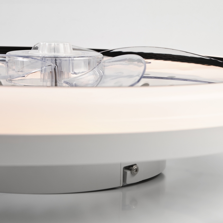 LED Dimbare plafondlamp met ventilator GEMMA LED/37W/230V wit + afstandsbediening