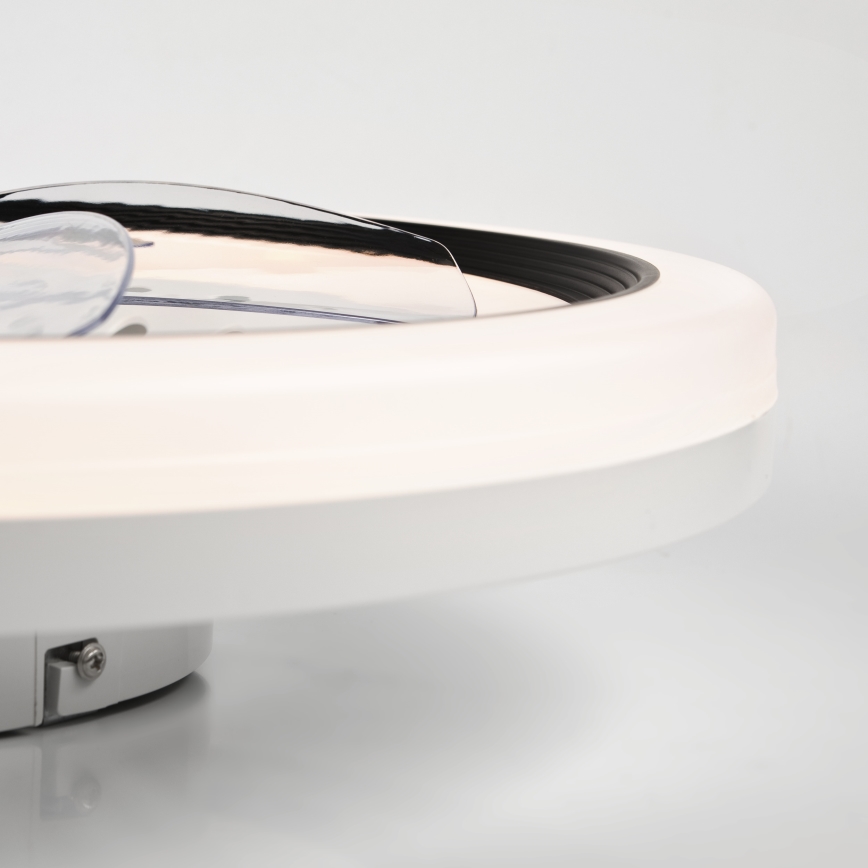 LED Dimbare plafondlamp met ventilator GEMMA LED/37W/230V wit + afstandsbediening