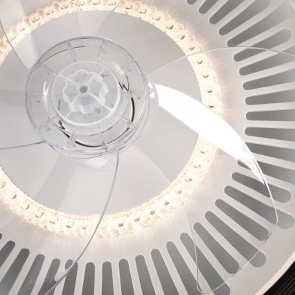 LED Dimbare plafondlamp met ventilator GEMMA LED/37W/230V wit + afstandsbediening