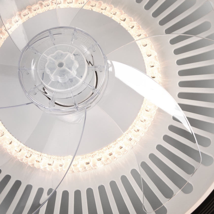 LED Dimbare plafondlamp met ventilator GEMMA LED/37W/230V wit + afstandsbediening
