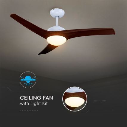 LED Plafondlamp met een ventilator LED/15W/230V 3000/4000/6400K + afstandsbediening