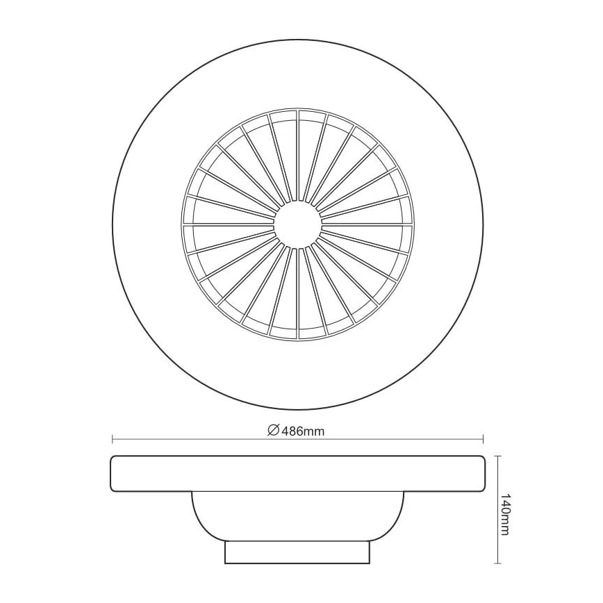 LED Dimbare plafondlamp met ventilator OPAL LED/48W/230V 3000-6500K + afstandsbediening