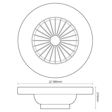 LED Dimbare plafondlamp met ventilator OPAL LED/72W/230V 3000-6500 + afstandsbediening