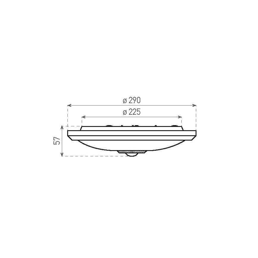 LED Plafondlamp met sensor en noodmodule MANA LED/16W/230V1500 mAh 4000K
