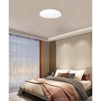 LED plafondlamp met motion en dusk sensor LED/24W/230V 4000K diameter 32,5 cm wit