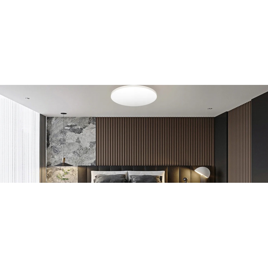 LED plafondlamp met motion en dusk sensor LED/24W/230V 4000K diameter 32,5 cm wit