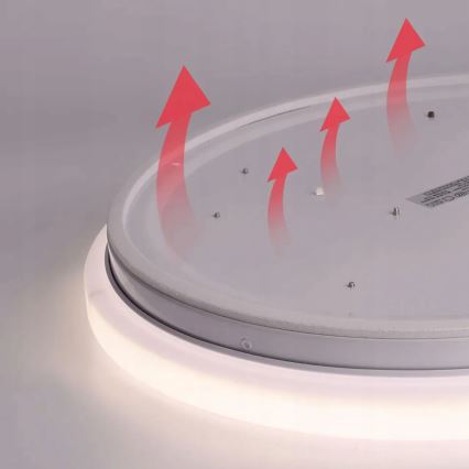 LED plafondlamp met motion en dusk sensor LED/24W/230V 4000K diameter 32,5 cm wit