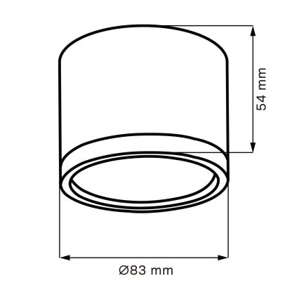 LED Plafondlamp MIRELLA 1xGX53/6W/230V mat chroom
