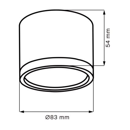 LED Plafondlamp MIRELLA 1xGX53/6W/230V zwart/goud