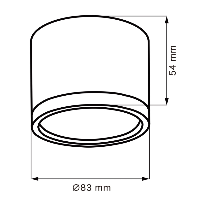LED Plafondlamp MIRELLA 1xGX53/6W/230V zwart/goud