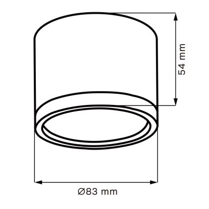 LED Plafondlamp MIRELLA 1xGX53/6W/230V zwart