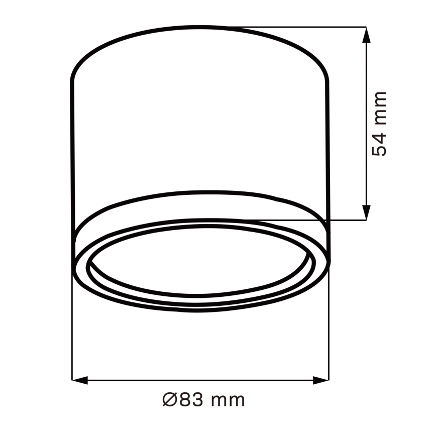 LED Plafondlamp MIRELLA 1xGX53/6W/230V zwart