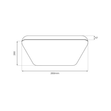 LED plafondlamp NEMO LED/11W/230V 26x26 cm glanzend chroom