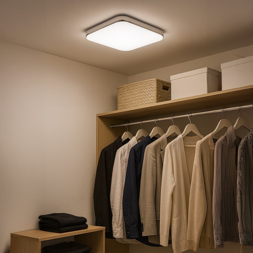 LED plafondlamp NEMO LED/36W/230V 50x50 cm glanzend chroom