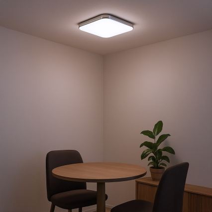 LED plafondlamp NEMO LED/36W/230V 50x50 cm glanzend chroom