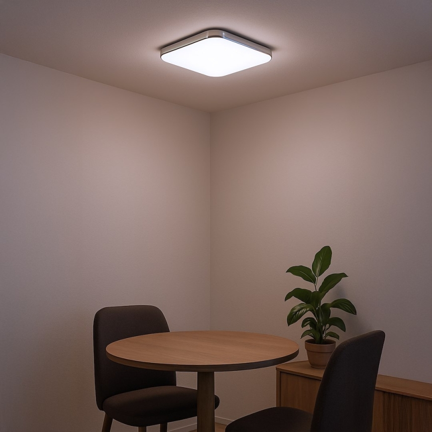 LED plafondlamp NEMO LED/36W/230V 50x50 cm glanzend chroom