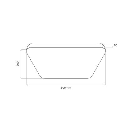LED plafondlamp NEMO LED/36W/230V 50x50 cm glanzend chroom