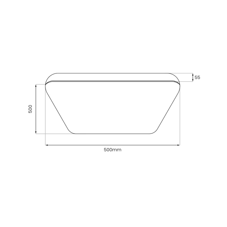 LED plafondlamp NEMO LED/36W/230V 50x50 cm glanzend chroom
