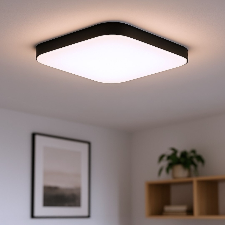LED plafondlamp NEMO LED/36W/230V 50x50 cm zwart