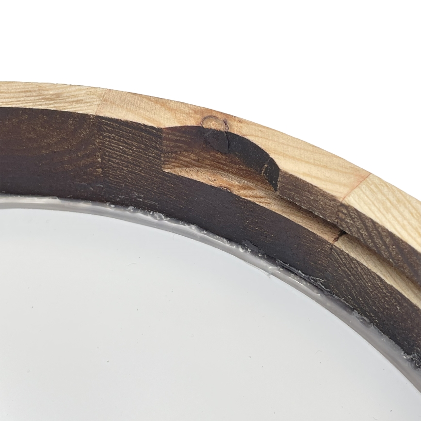 LED-plafondlamp OAK SLIM LED/20W/230V 4000K Ø 27 cm eik/donkerbruin