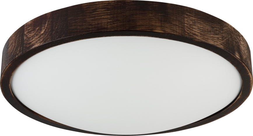 LED plafondlamp OAK SLIM LED/36W/230V 4000K Ø 37 cm eik/donkerbruin
