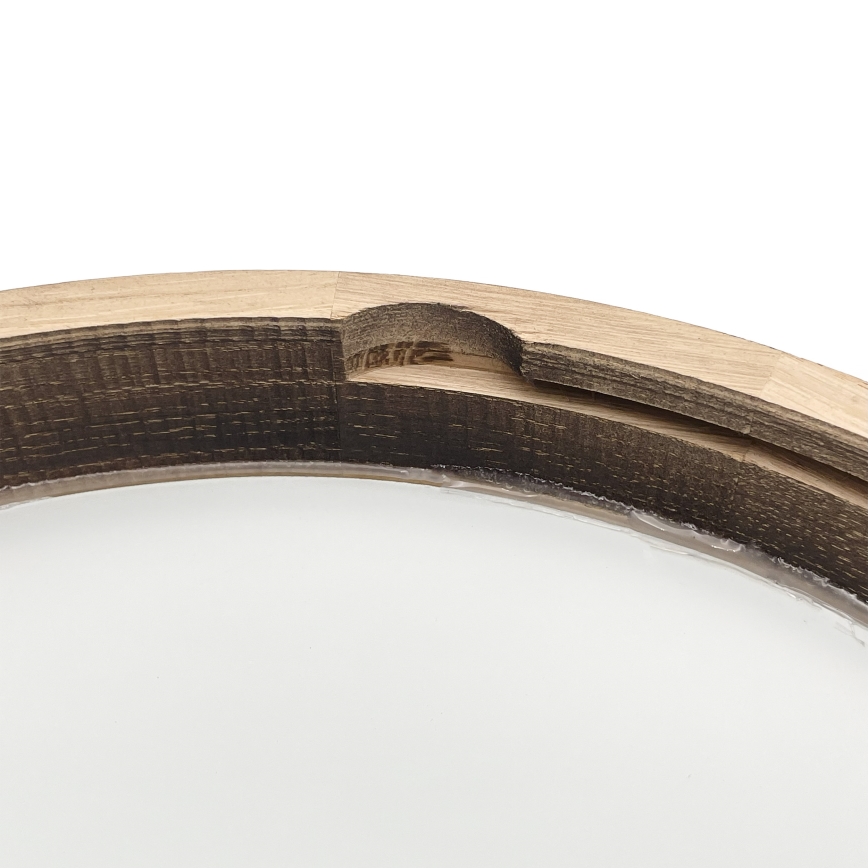 LED plafondlamp OAK SLIM LED/36W/230V 4000K Ø 37 cm eik/donkerbruin