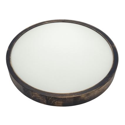 LED plafondlamp OAK SMOKY SLIM LED/36W/230V 4000K Ø 37 cm eiken/donkerbruin