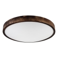 LED-plafondlamp OAK SMOKY SLIM LED/36W/230V 4000K Ø 47 cm eiken/donkerbruin