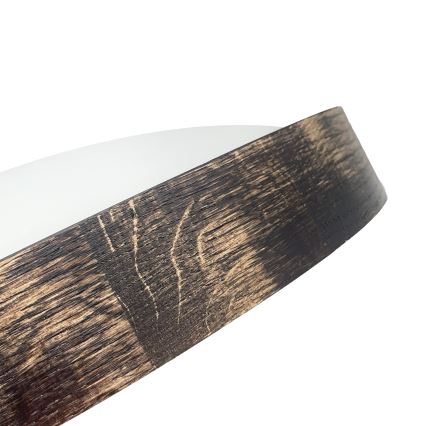 LED-plafondlamp OAK SMOKY SLIM LED/36W/230V 4000K Ø 47 cm eiken/donkerbruin