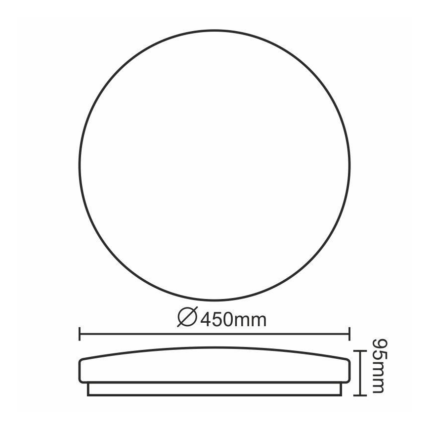 LED Plafondlamp OPAL LED/50W/176-264V
