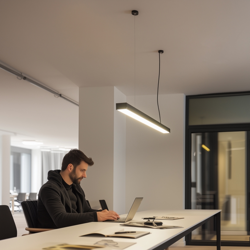 LED plafondlamp (opbouw/pendel) CYNIDECO LED/12W/230V 4000K zwart