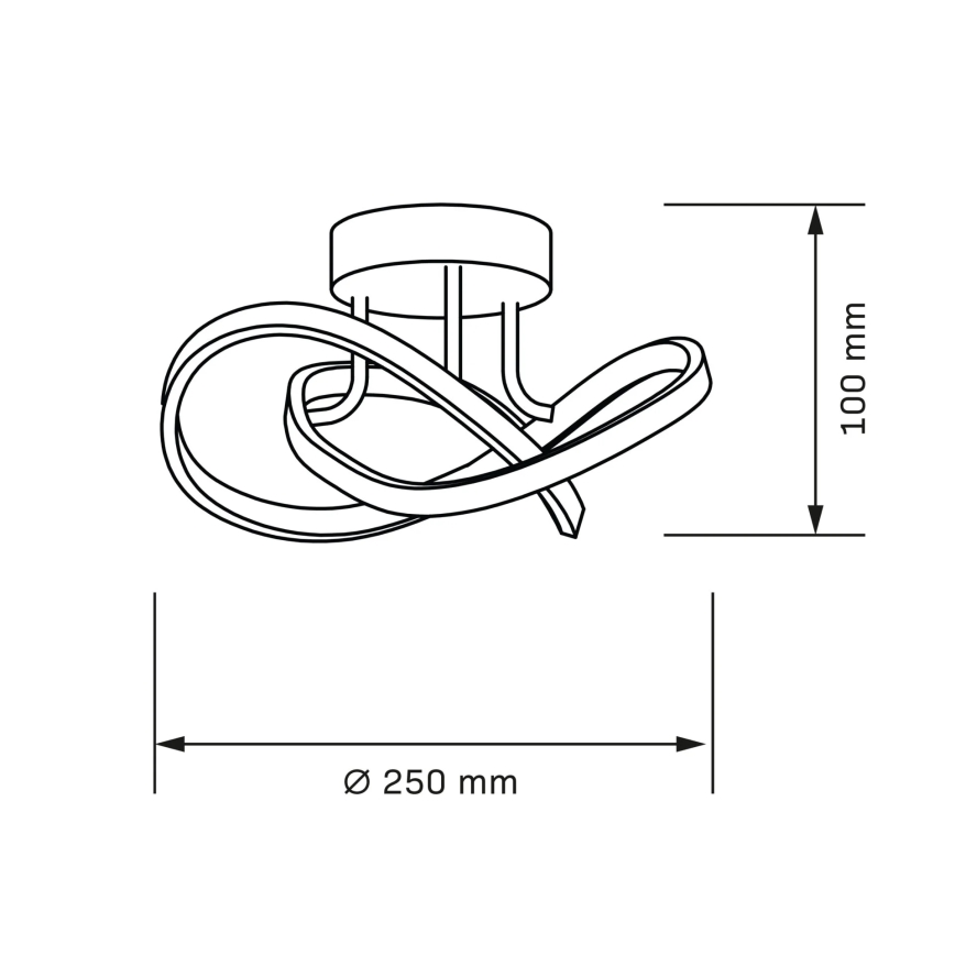LED plafondlamp OSKAR LED/15W/230V Ø 25 cm zwart
