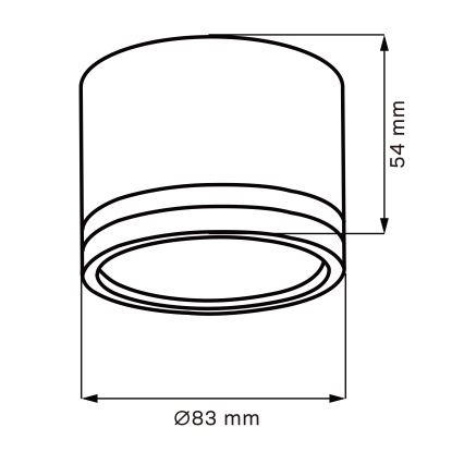 LED Plafondlamp PARIJS 1xGX53/6W/230V zwart