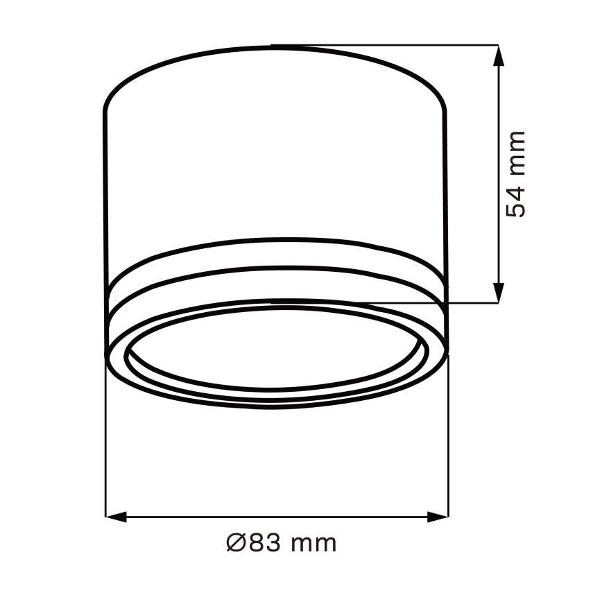 LED Plafondlamp PARIJS 1xGX53/6W/230V zwart
