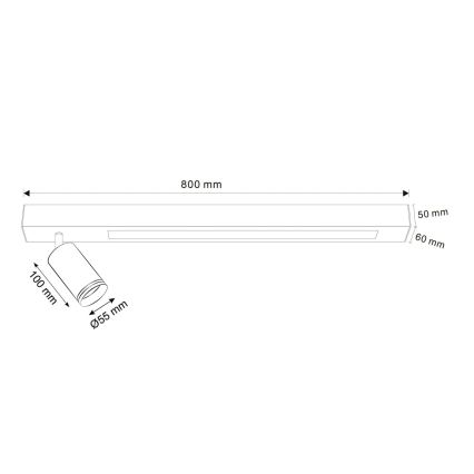 LED Plafondlamp PARIJS LED/24W/230V + 1xGU10/10W zwart