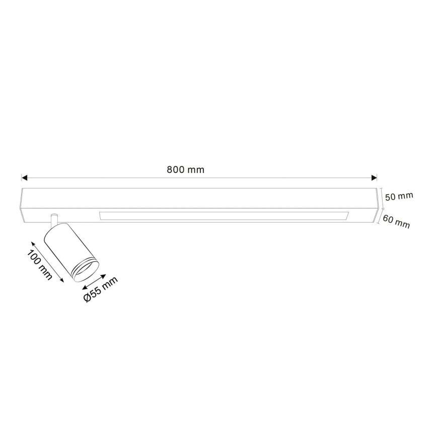 LED Plafondlamp PARIJS LED/24W/230V + 1xGU10/10W zwart