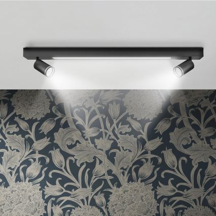 LED Plafondlamp PARIJS LED/24W/230V + 2xGU10/10W zwart